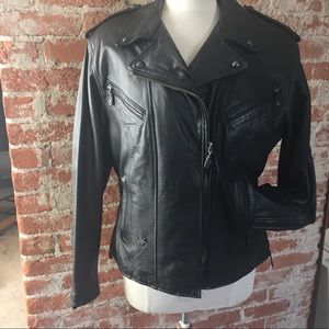 Black leather jacket